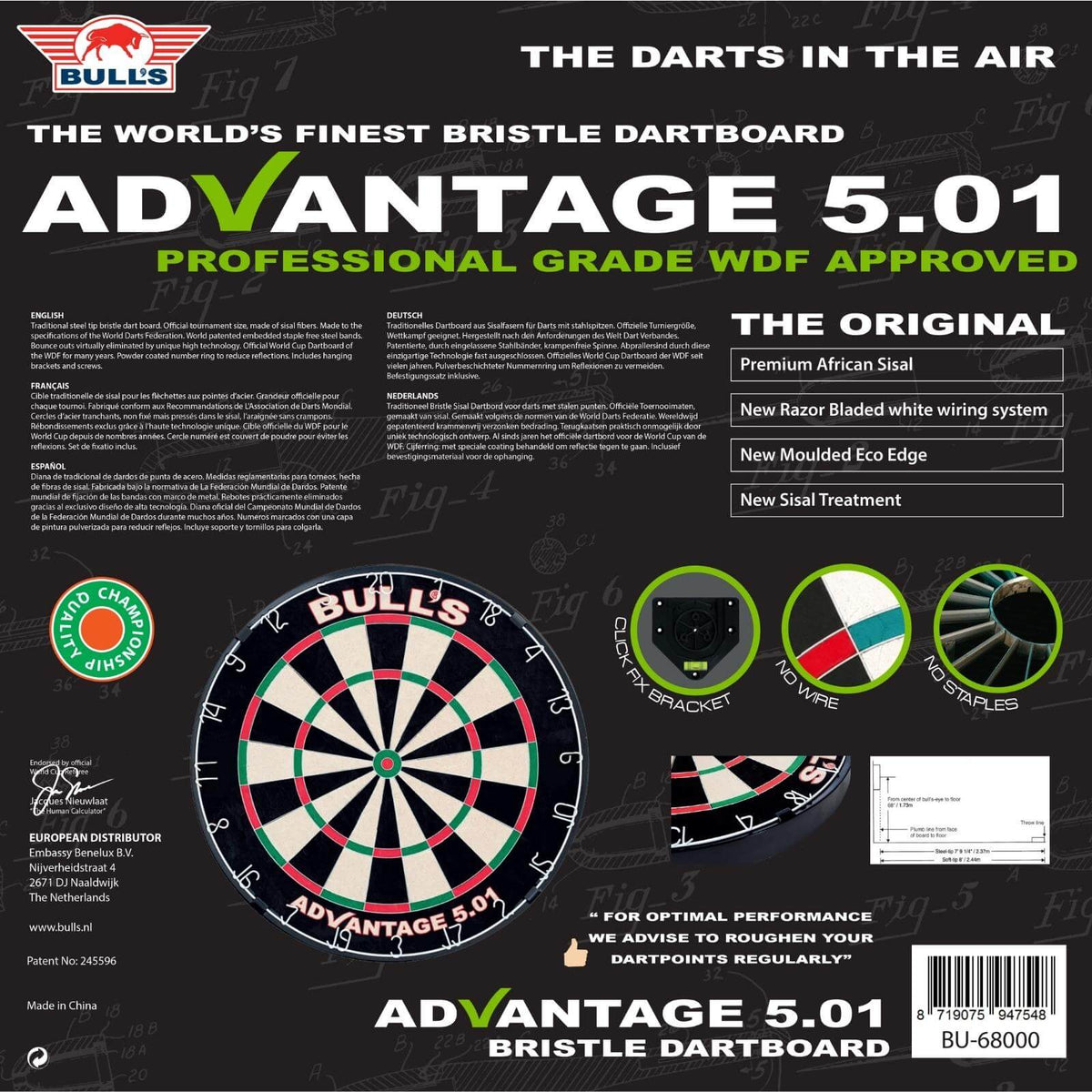Dartboards - Bull&#39;s NL - Advantage 5.01 Dartboard 