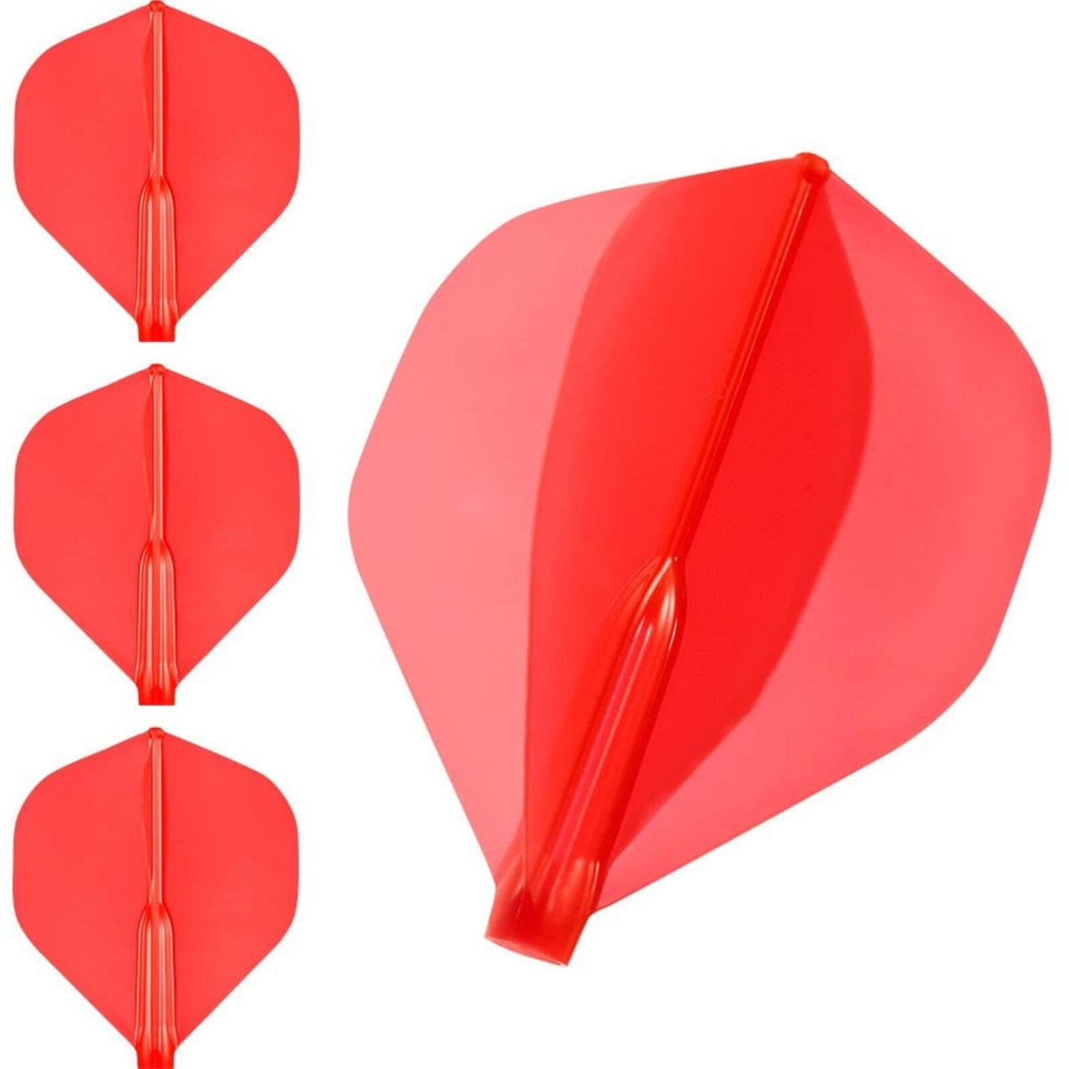 Dart Flights - Cosmo - Fit Flight Air - Standard - Plain - Big Wing Dart Flights Red