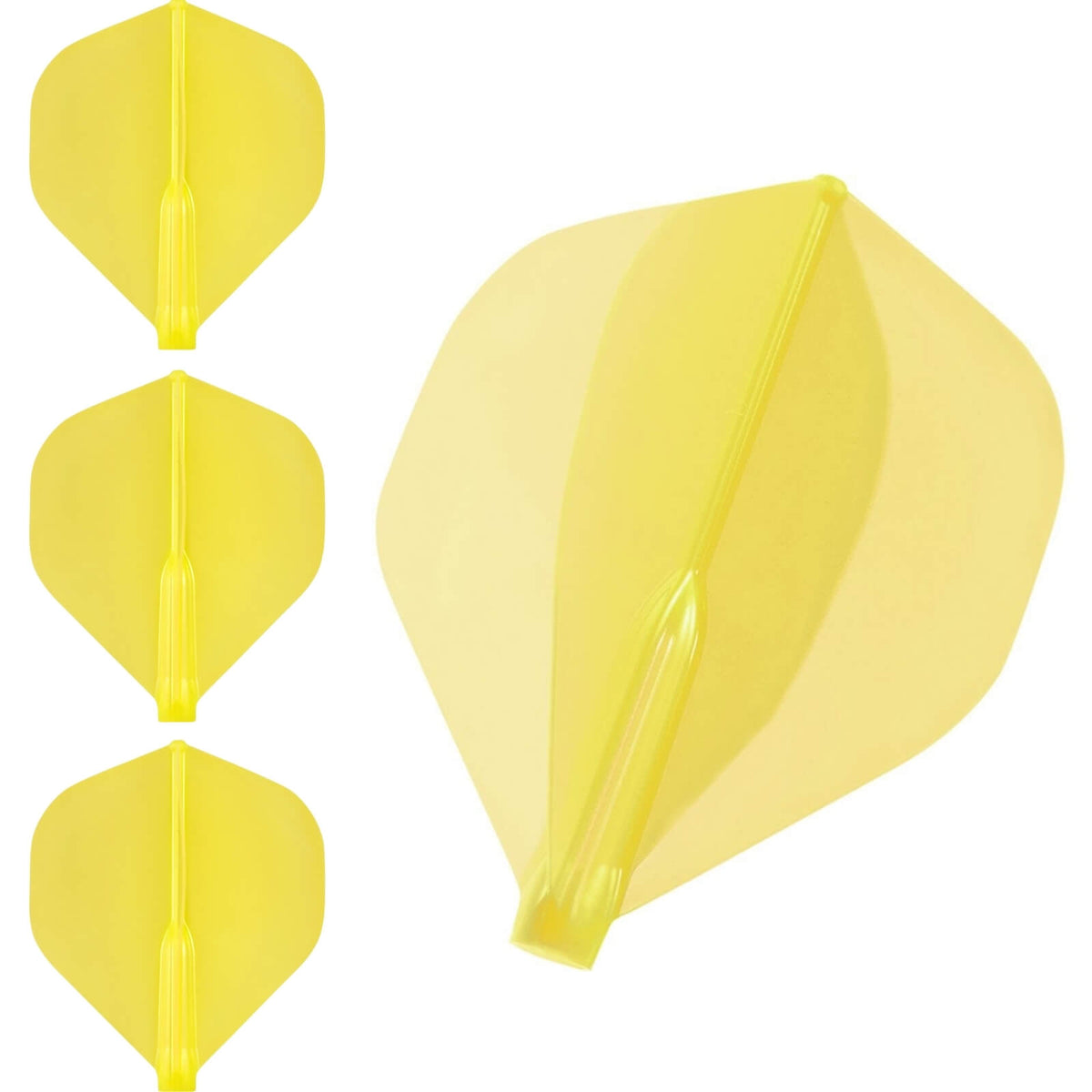 Dart Flights - Cosmo - Fit Flight Air - Standard - Plain - Big Wing Dart Flights Yellow