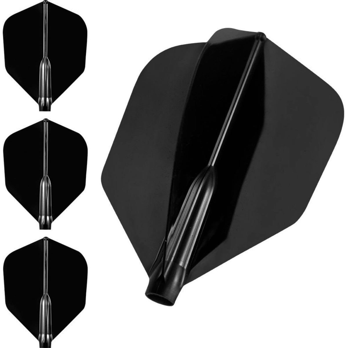 Dart Flights - Cosmo - Fit Flight Air - Shape - Plain - Standard Dart Flights Black