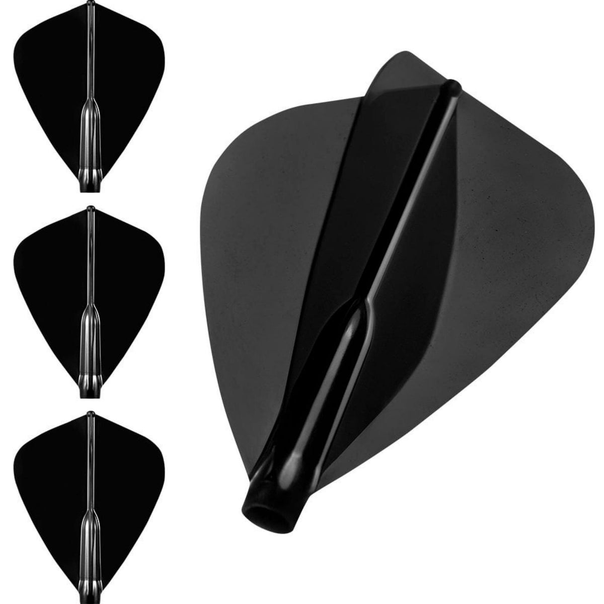 Dart Flights - Cosmo - Fit Flight Air - Plain - Kite Dart Flights Black