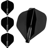 Cosmo - Fit Flight Air - Standard - Plain - Big Wing Dart Flights - Black