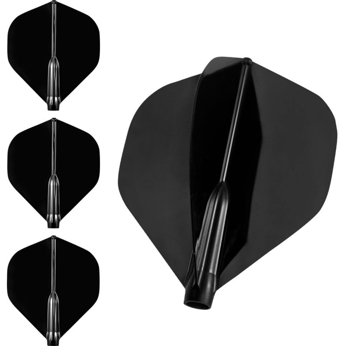 Dart Flights - Cosmo - Fit Flight Air - Standard - Plain - Big Wing Dart Flights Black