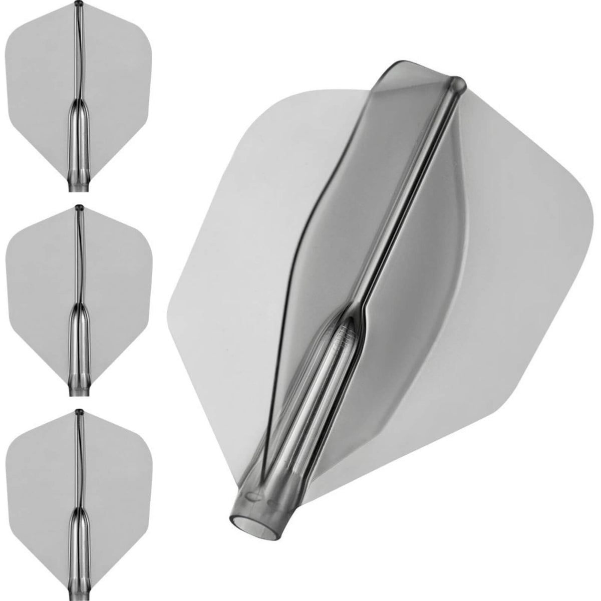 Dart Flights - Cosmo - Fit Flight Air - Shape - Plain - Standard Dart Flights Clear Black