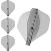 Cosmo - Fit Flight Air - Standard - Plain - Big Wing Dart Flights - Clear Black