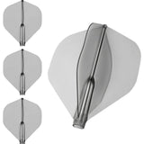 Cosmo - Fit Flight Air - Standard - Plain - Big Wing Dart Flights - Clear Black
