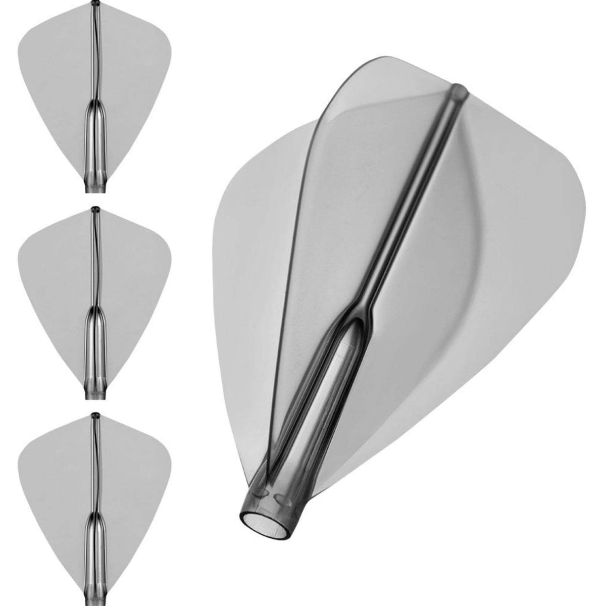 Dart Flights - Cosmo - Fit Flight Air - Plain - Kite Dart Flights Clear Black