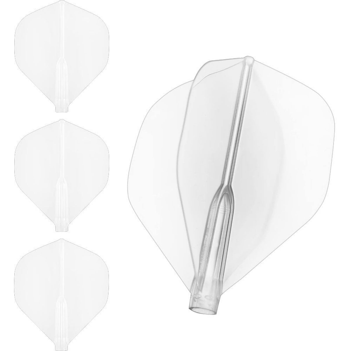 Dart Flights - Cosmo - Fit Flight Air - Standard - Plain - Big Wing Dart Flights Clear