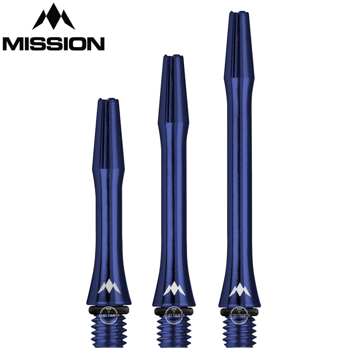 Dart Shafts - Mission - AliCross Aluminium Dart Shafts Short (27mm) / Blue