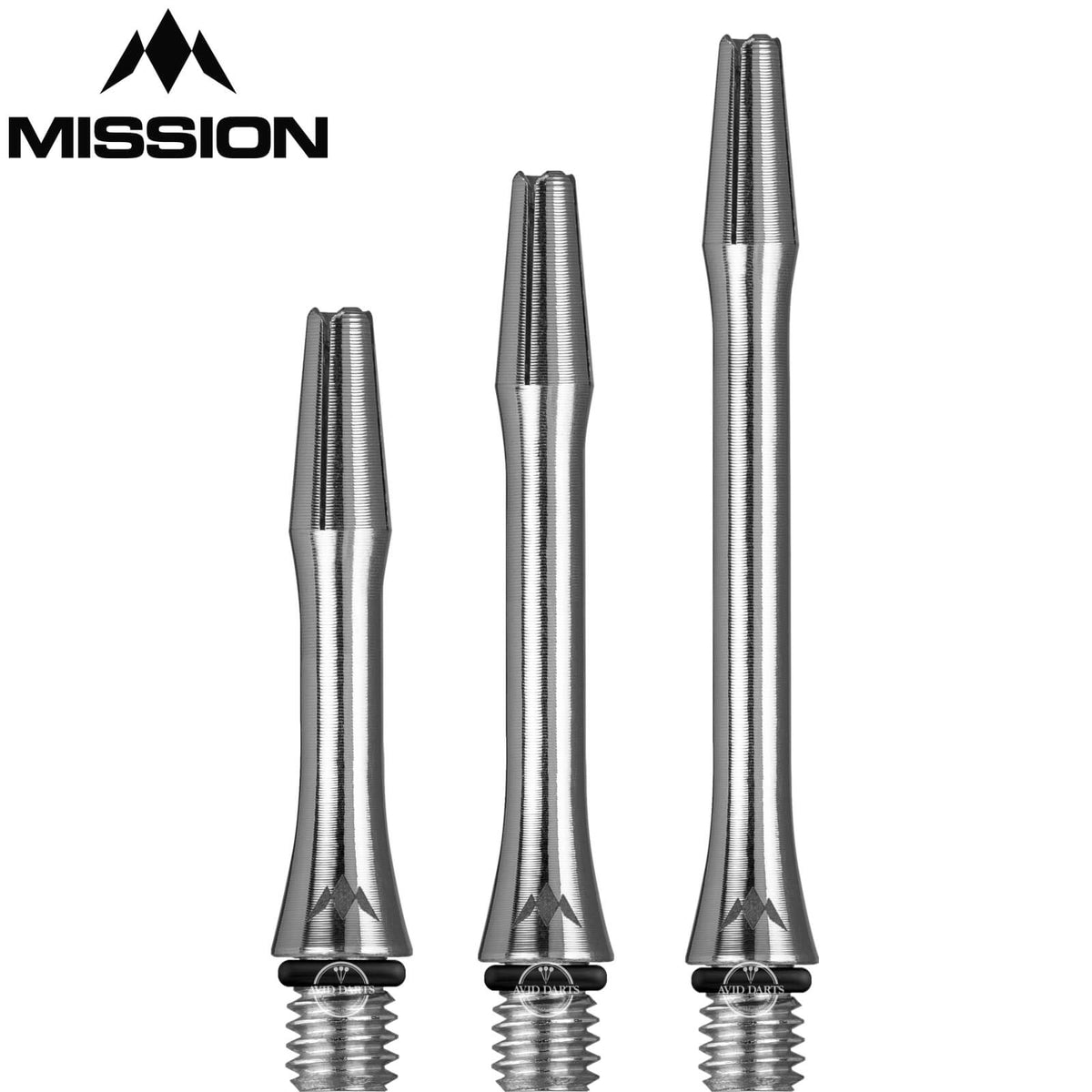 Dart Shafts - Mission - AliCross Aluminium Dart Shafts Short (27mm) / Silver