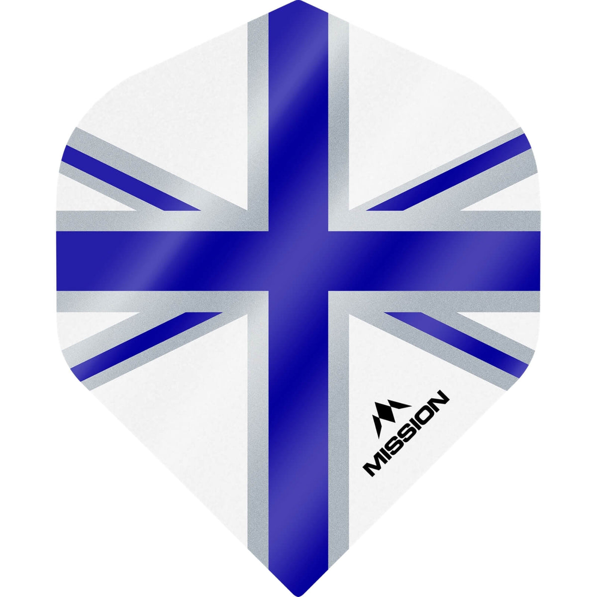 Dart Flights - Mission - Alliance White - Big Wing Dart Flights Blue