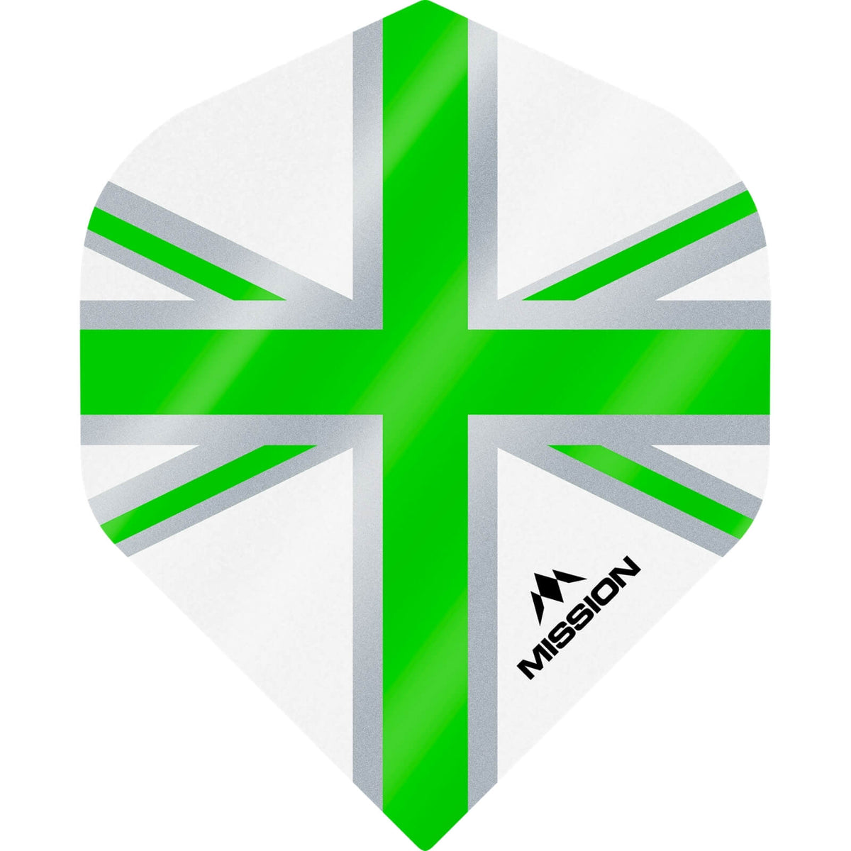 Dart Flights - Mission - Alliance White - Big Wing Dart Flights Green