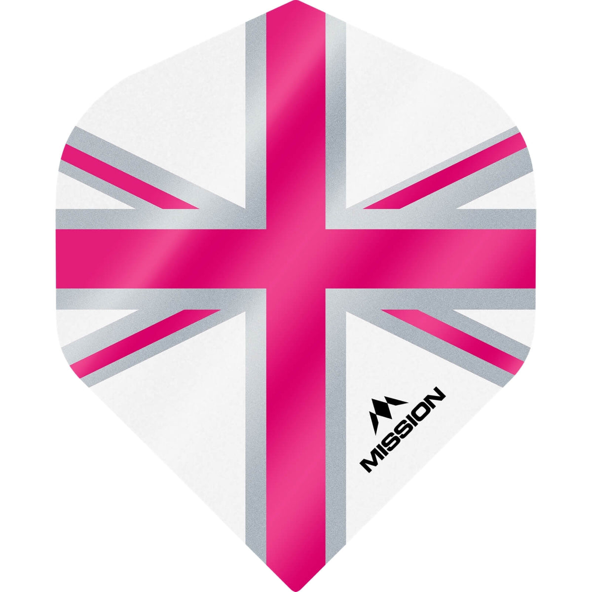 Dart Flights - Mission - Alliance White - Big Wing Dart Flights Pink