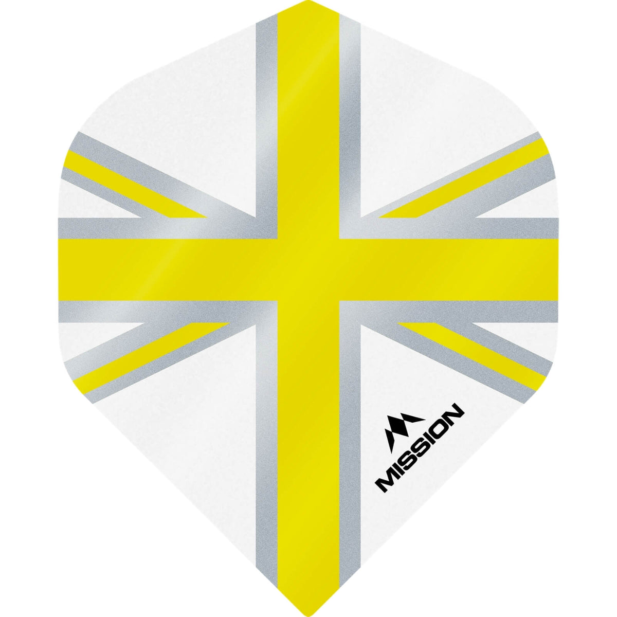 Dart Flights - Mission - Alliance White - Big Wing Dart Flights Yellow