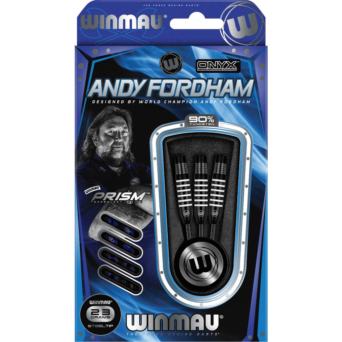 Darts - Winmau - Andy Fordham Darts - Steel Tip - 90% Tungsten - 23g 25g 