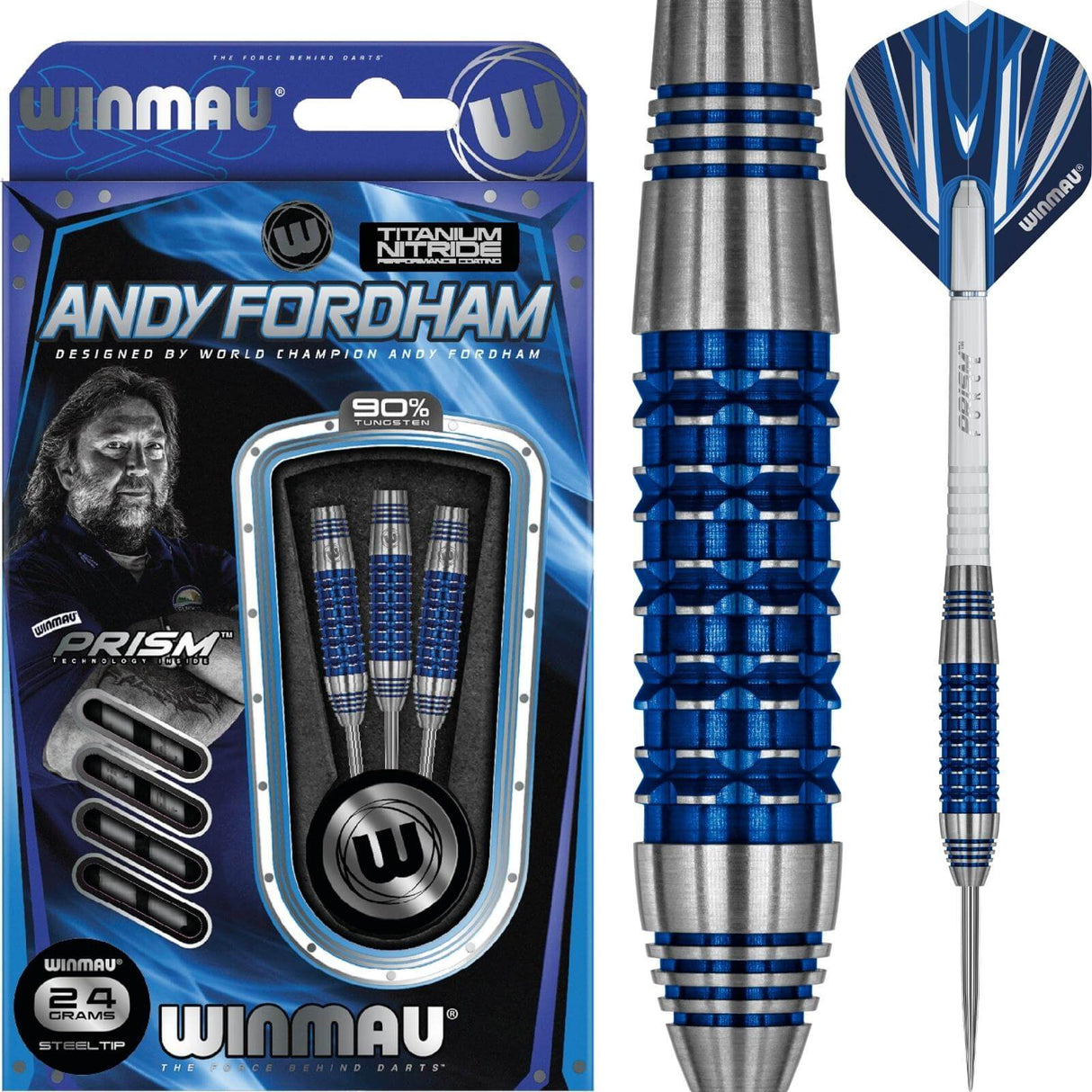Winmau - Andy Fordham Darts - 90% Tungsten - 24g -