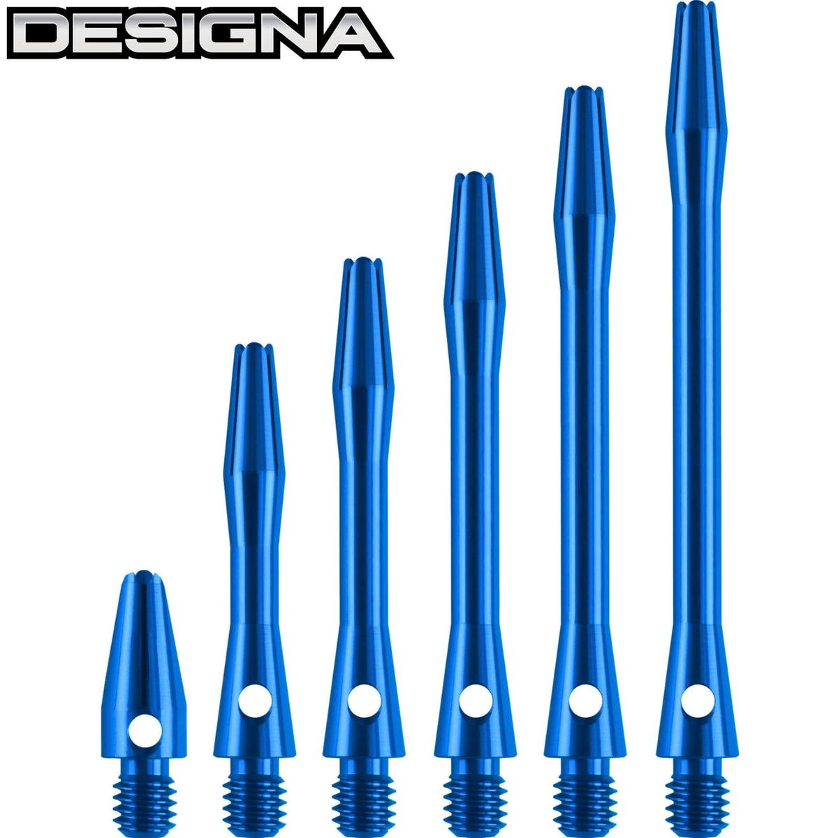 Dart Shafts - Designa - Anodised Aluminium Dart Shafts Micro (13mm) / Blue