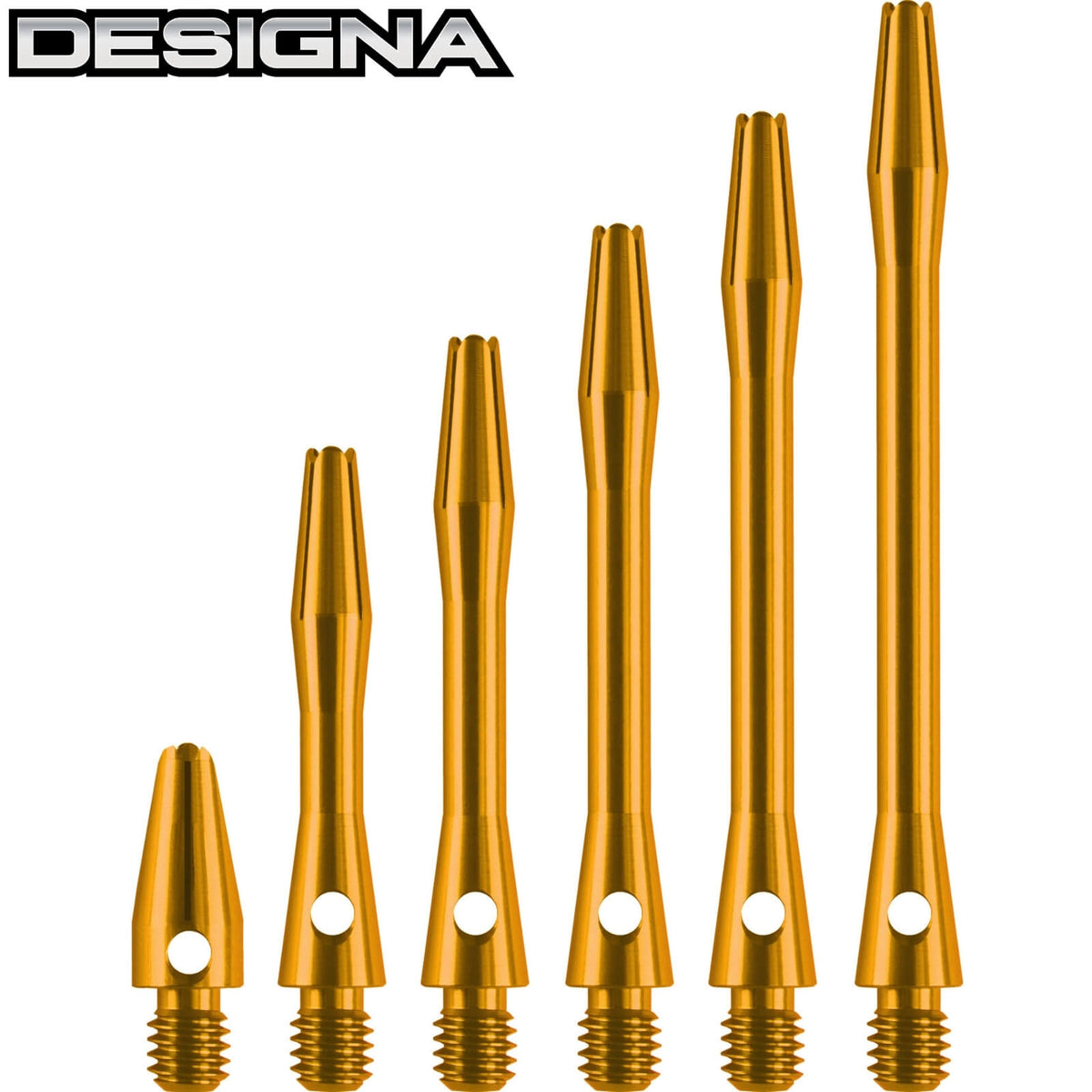 Dart Shafts - Designa - Anodised Aluminium Dart Shafts Micro (13mm) / Gold