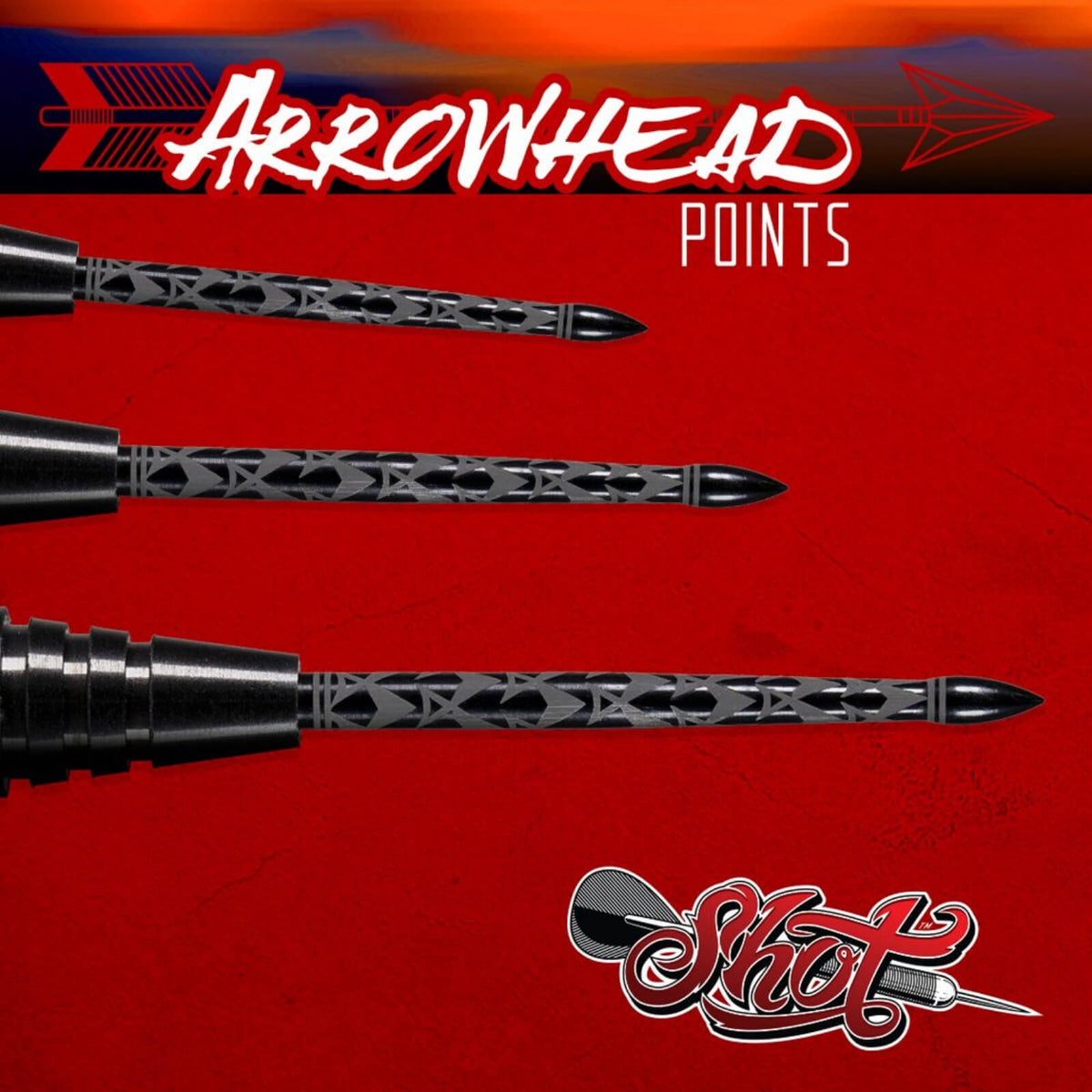 Point Accessories - Shot - Arrowhead Dart Points - 38mm 