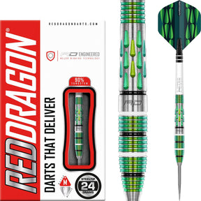 Red Dragon - Artura Green Darts - 90% Tungsten - 24g 26g -