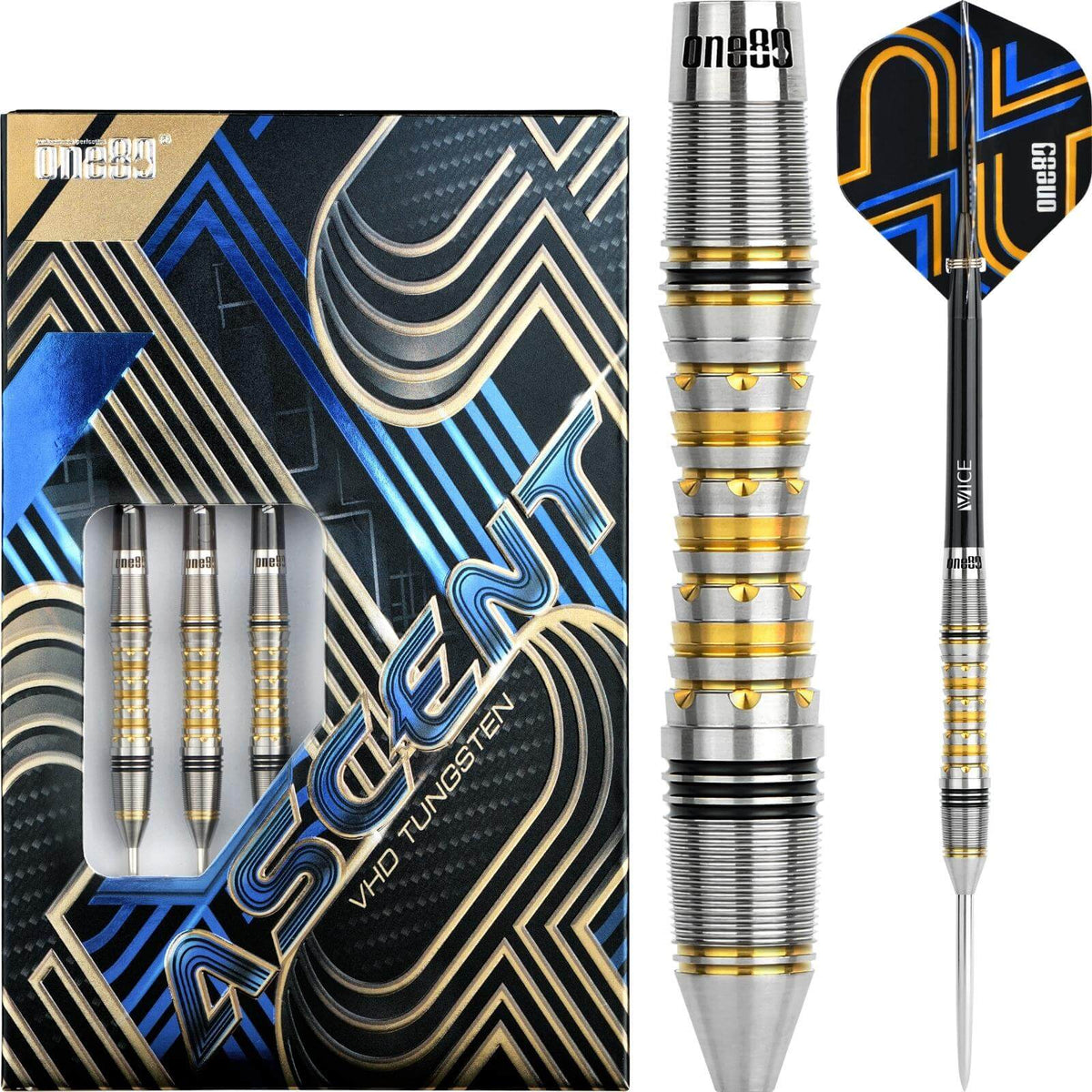Darts - One80 - Ascent 04 Darts - Steel Tip - 90% Tungsten - 22g 24g 