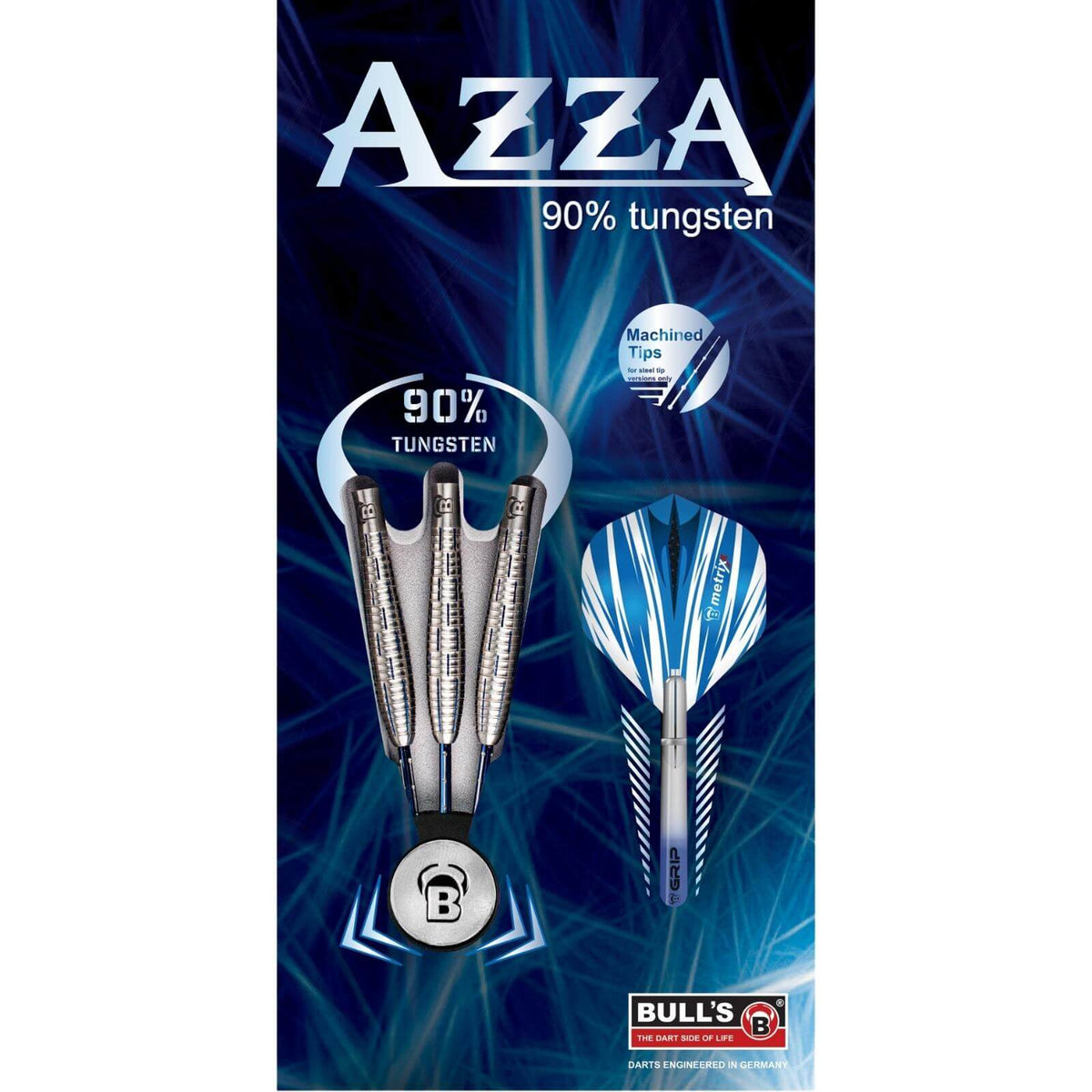 Darts - BULL&#39;S - Azza Darts - Steel Tip - 90% Tungsten - 22g 24g 