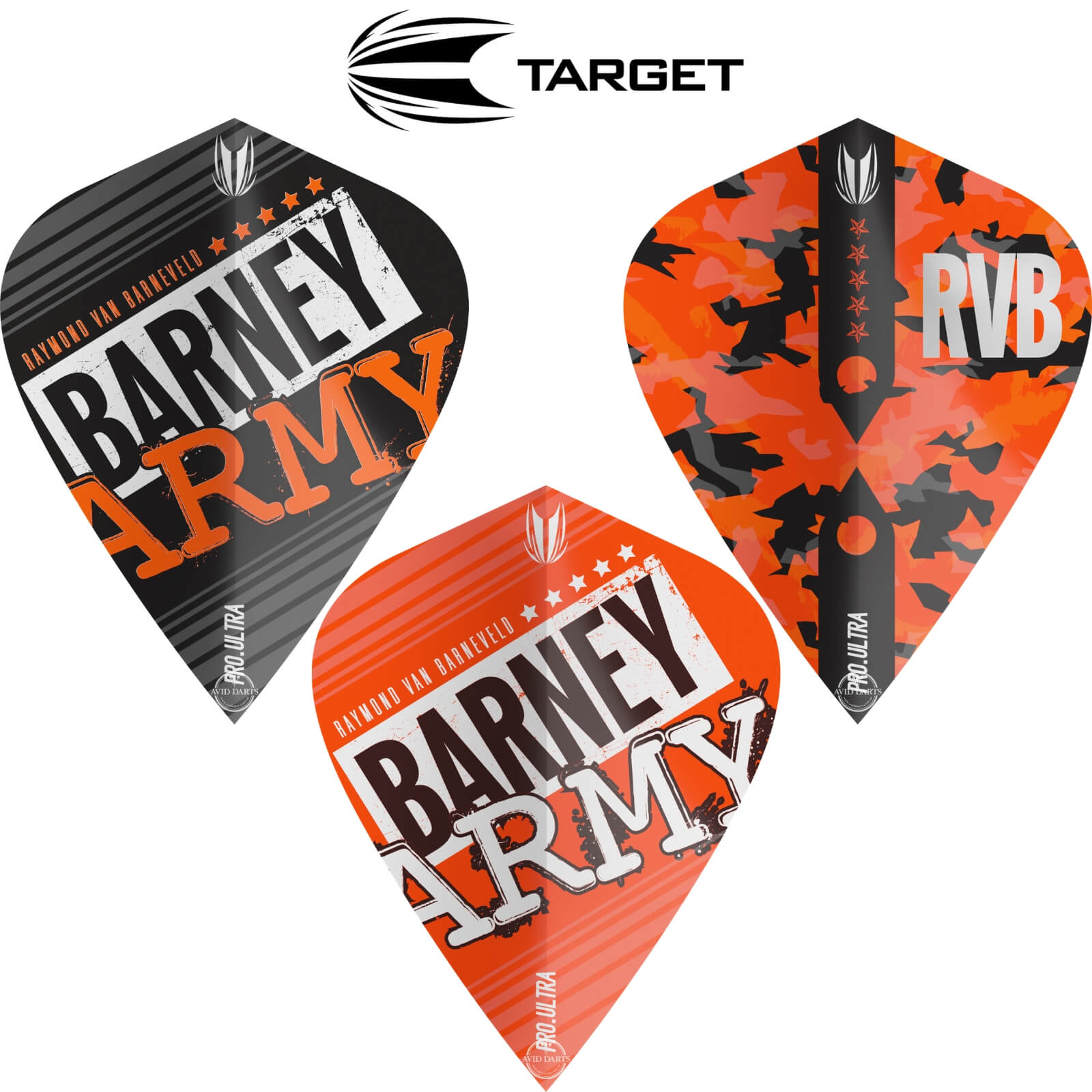 Dart Flights - Target - Raymond Van Barneveld Barney Army - Kite Dart Flights 