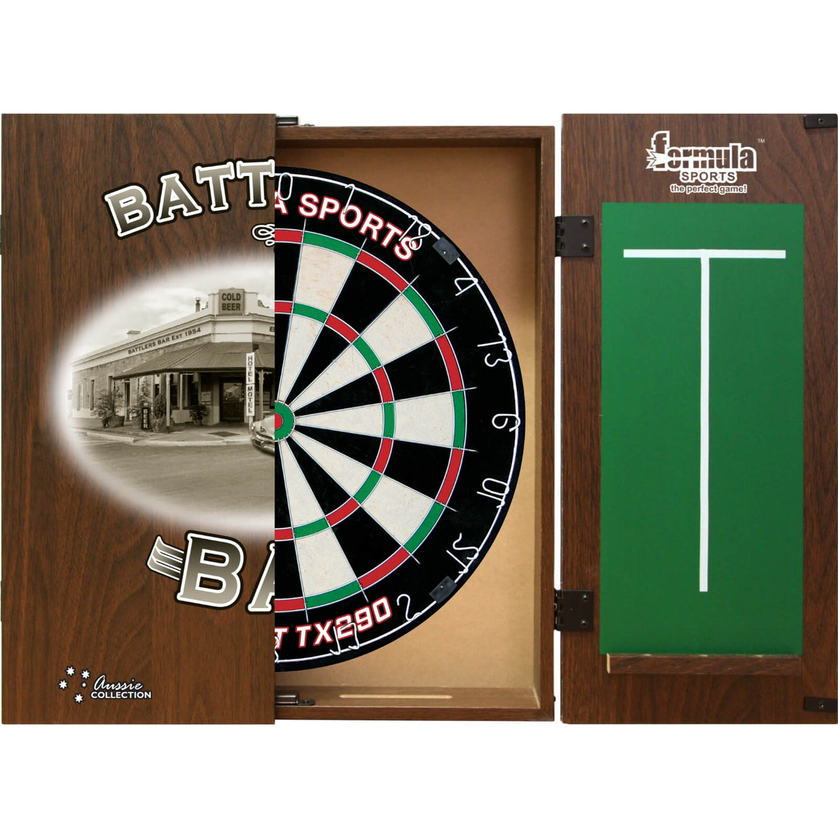 Formula Sports - Battlers Bar Dartboard & Cabinet Set -
