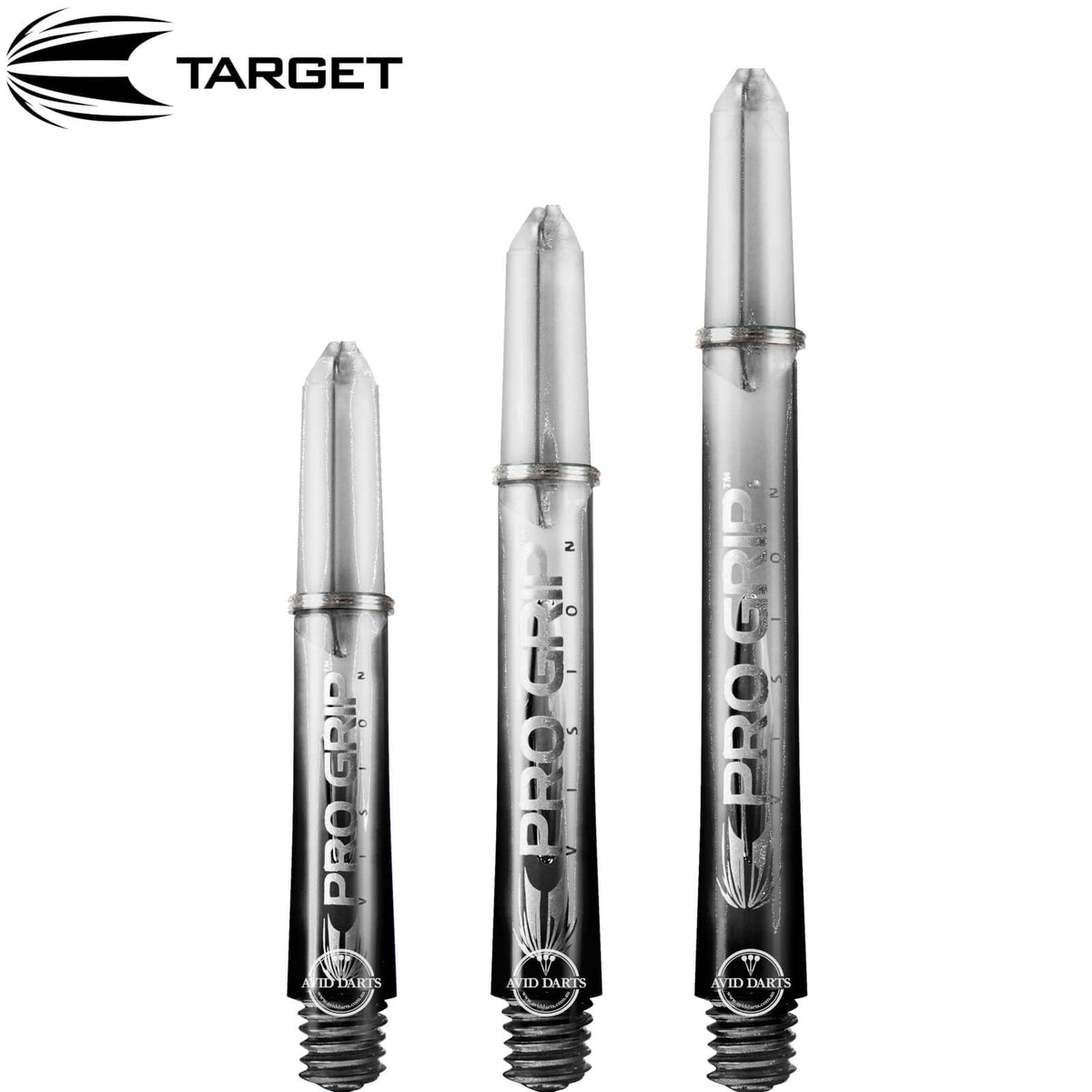 Dart Shafts - Target - Pro Grip Vision Nylon Dart Shafts Short (34mm) / Black