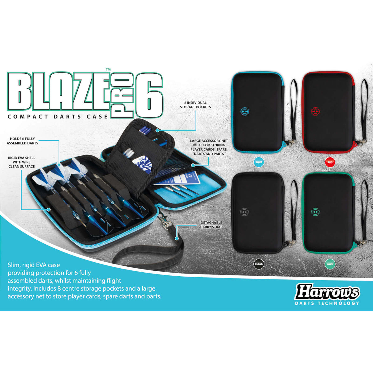 Dart Cases - Harrows - Blaze Pro 6 Dart Cases 