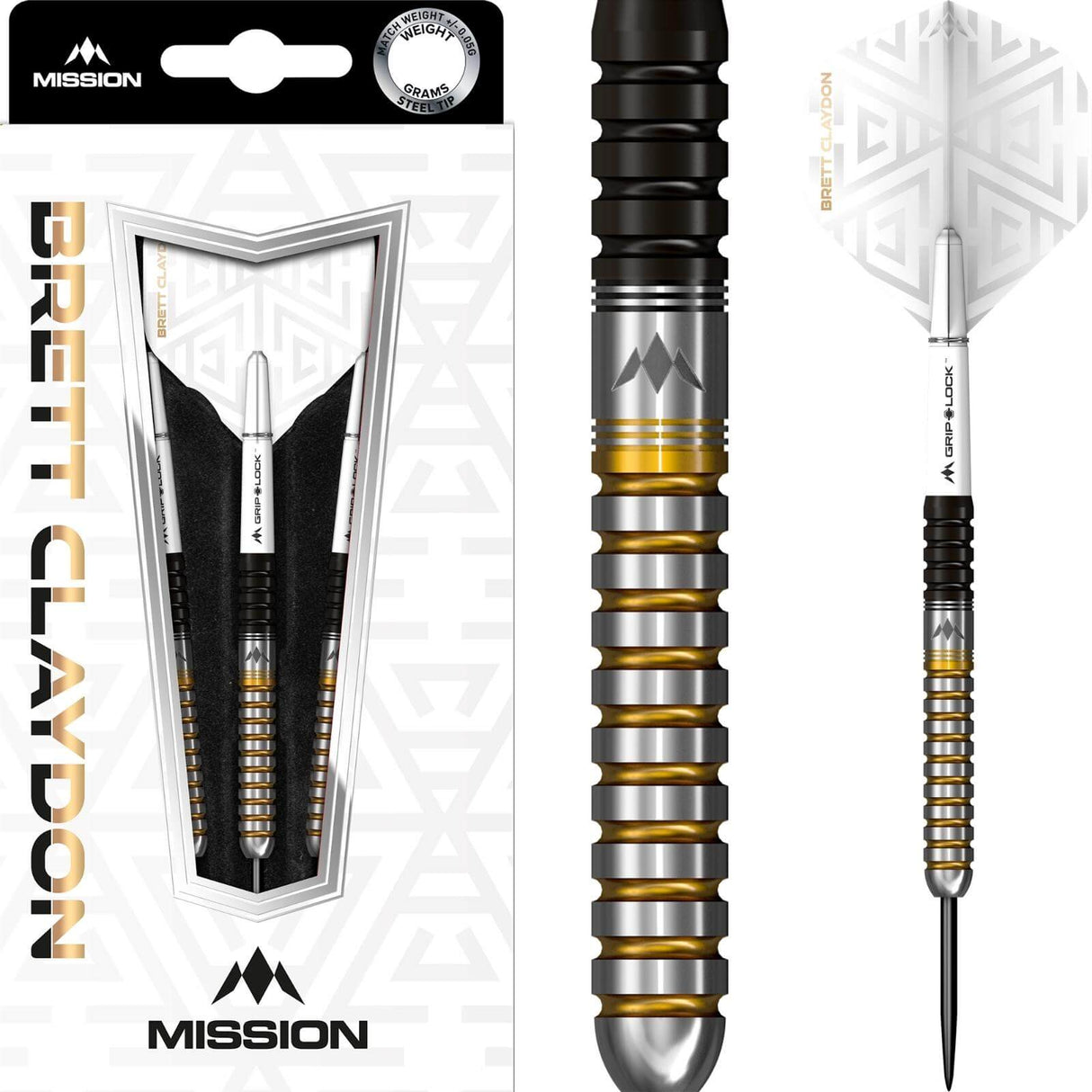 Mission - Brett Claydon Darts - 90% Tungsten - 22g 24g -