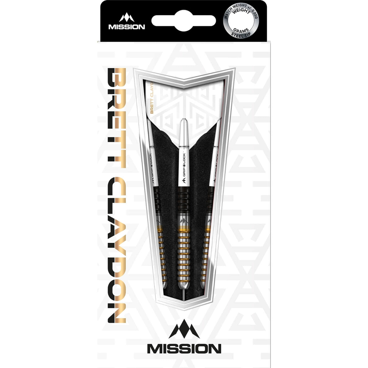 Darts - Mission - Brett Claydon Darts - Steel Tip - 90% Tungsten - 22g 24g 