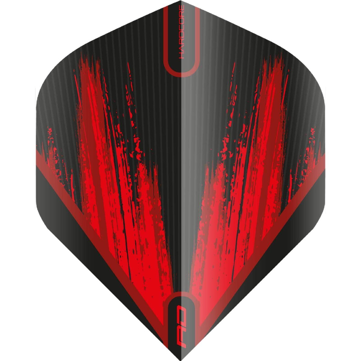 Dart Flights - Red Dragon - Hardcore Radical Brushed - Big Wing Dart Flights Red