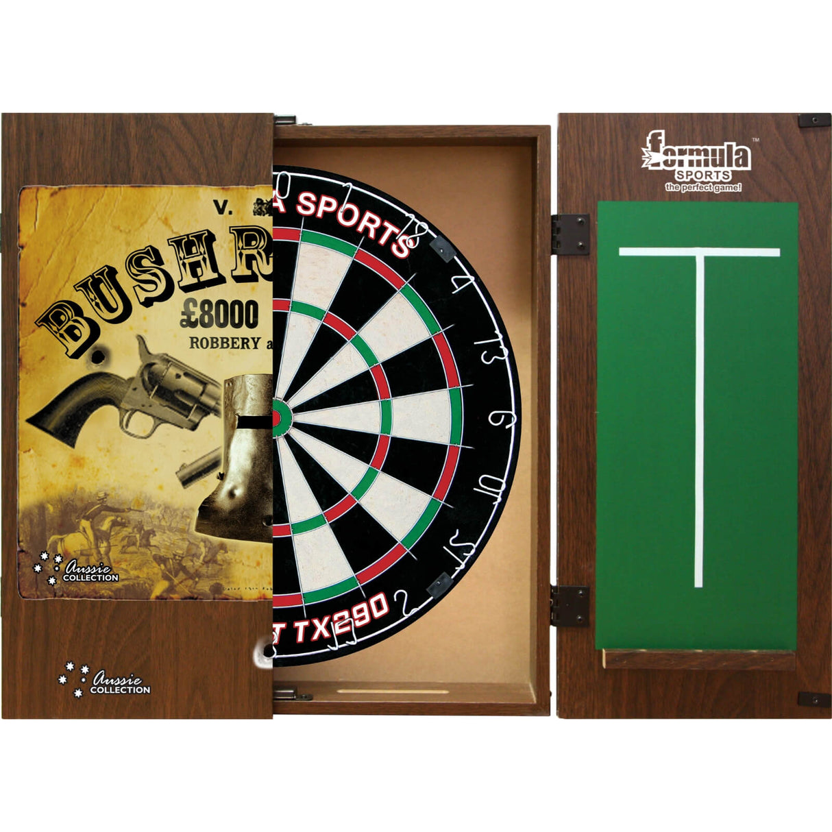 Formula Sports - Bushranger Dartboard & Cabinet Set -