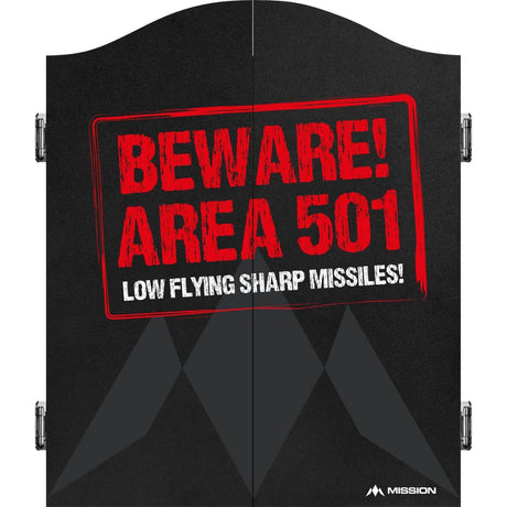 Mission - Dartboard Cabinet - Deluxe Quality - Area 501 - Beware -