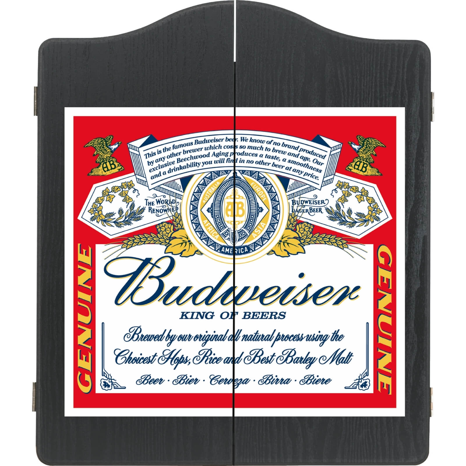Dartboard Accessories - Winmau - Classic Budweiser Dartboard Cabinet 