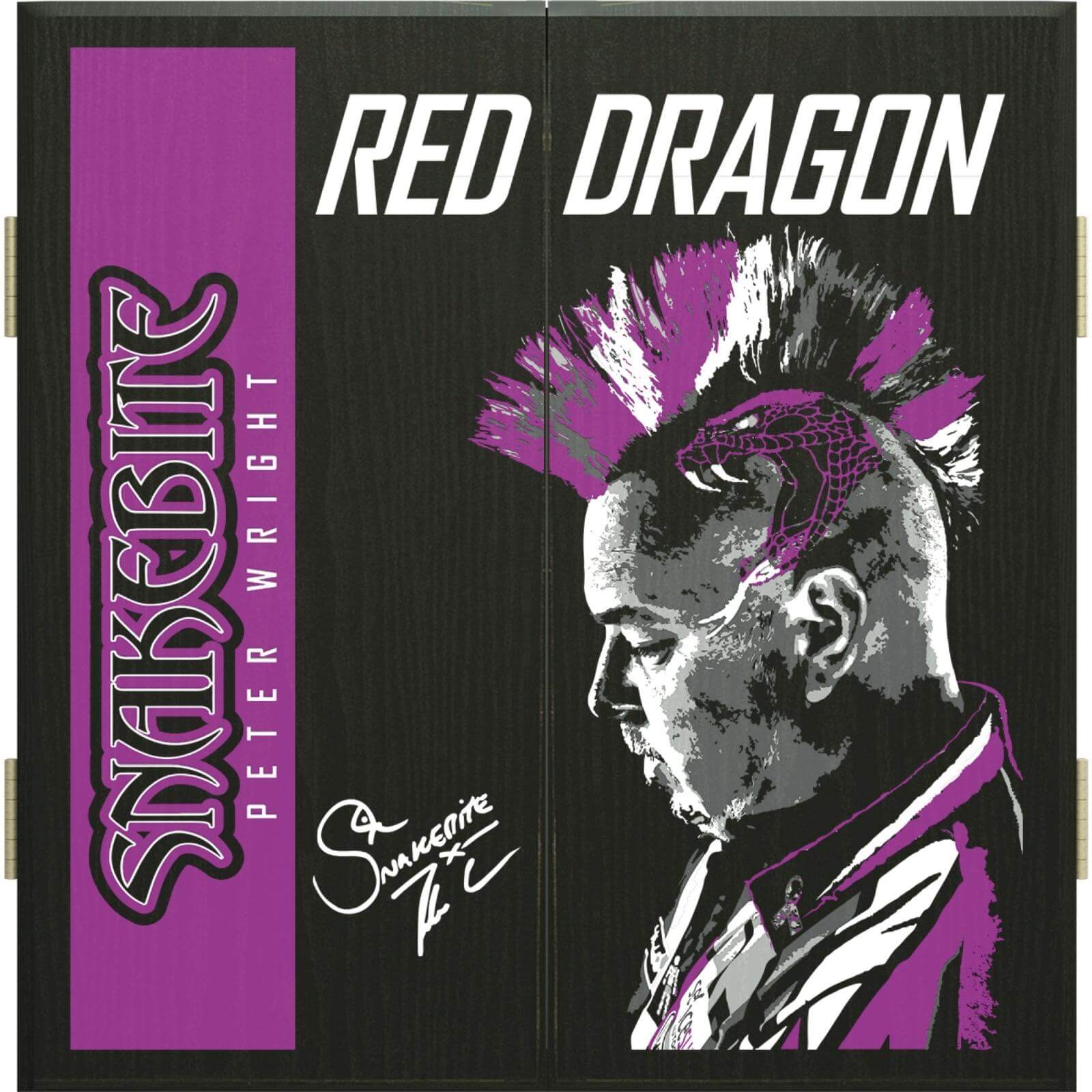 Dartboard Accessories - Red Dragon - Peter Wright Dartboard Cabinet 