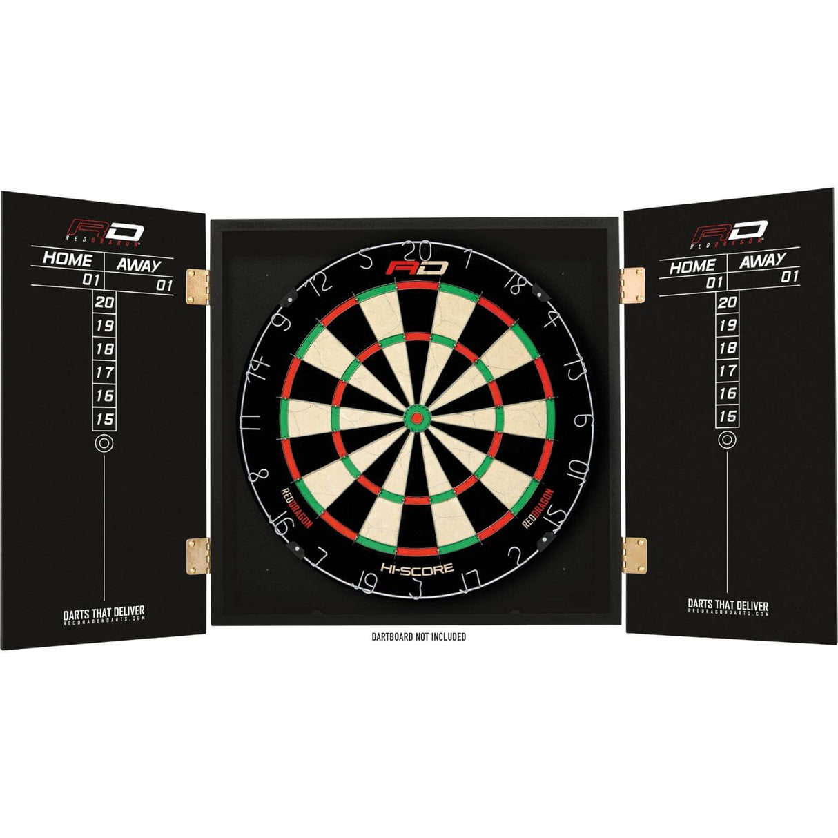 Red Dragon - Peter Wright Dartboard Cabinet -