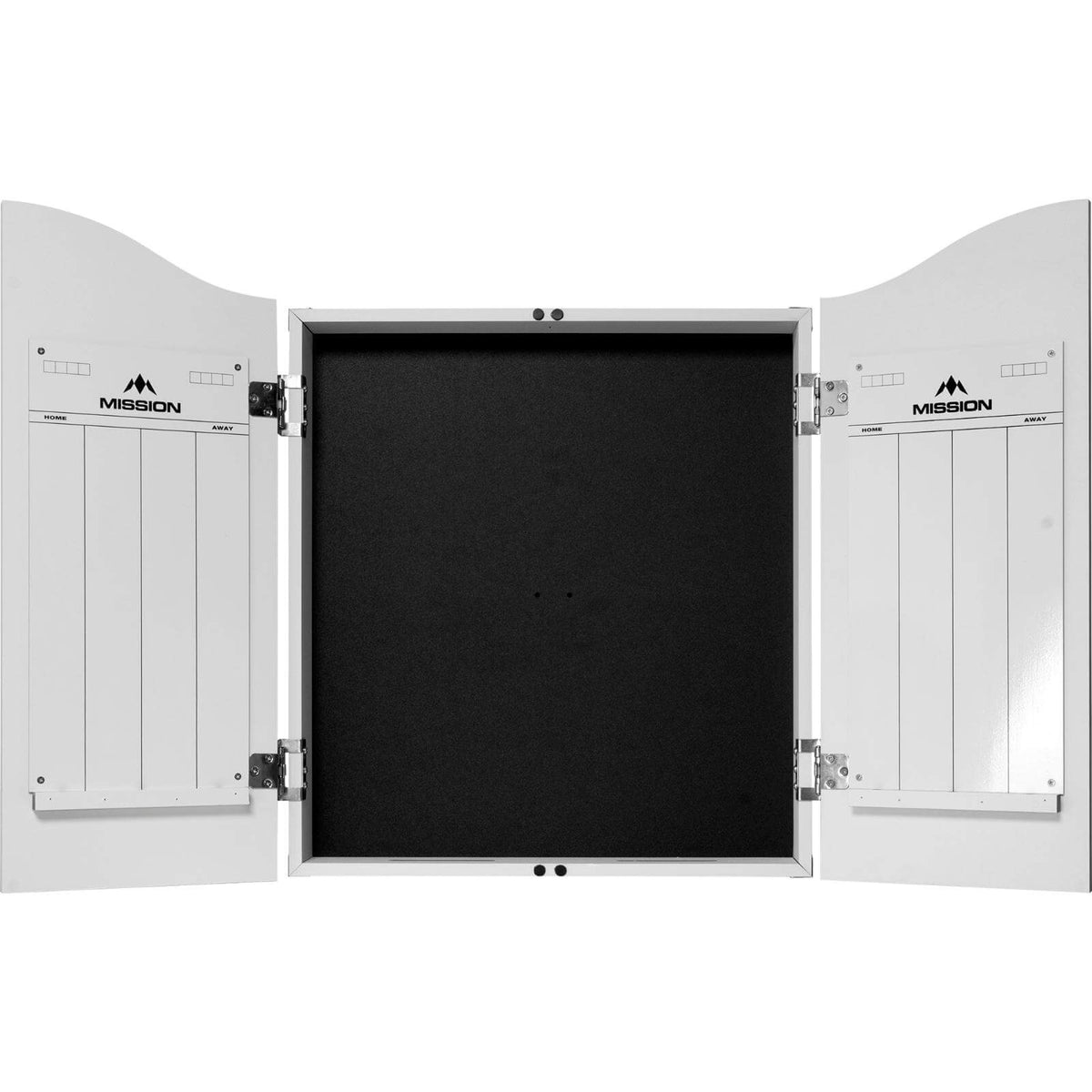 Dartboard Accessories - Mission - Dartboard Cabinet - Deluxe Quality - White 