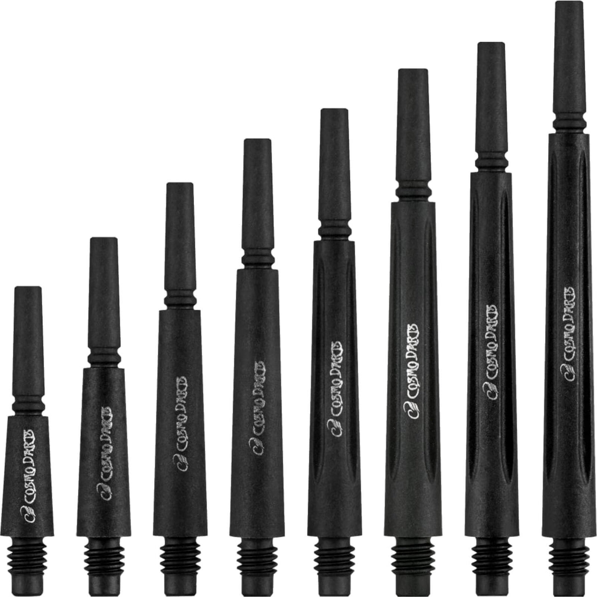 Dart Shafts - Cosmo - Fit Shaft Carbon - Black - Normal - Locked - Dart Shafts - 4 Pack 