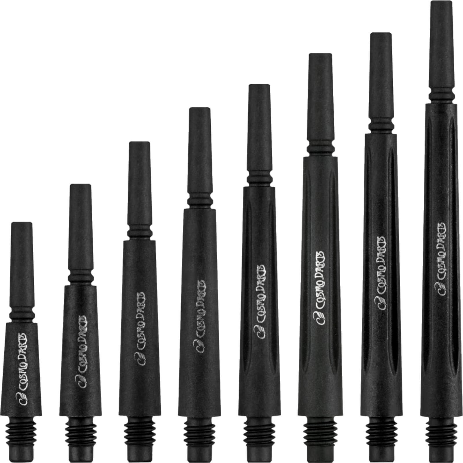 Dart Shafts - Cosmo - Fit Shaft Carbon - Black - Normal - Spinning - Dart Shafts - 4 Pack 