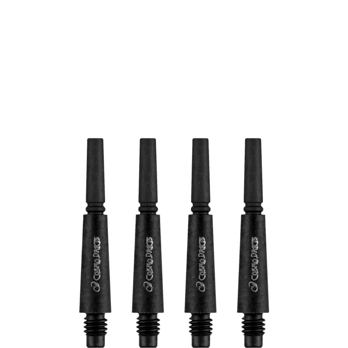 Dart Shafts - Cosmo - Fit Shaft Carbon - Black - Normal - Spinning - Dart Shafts - 4 Pack #2 (18mm)