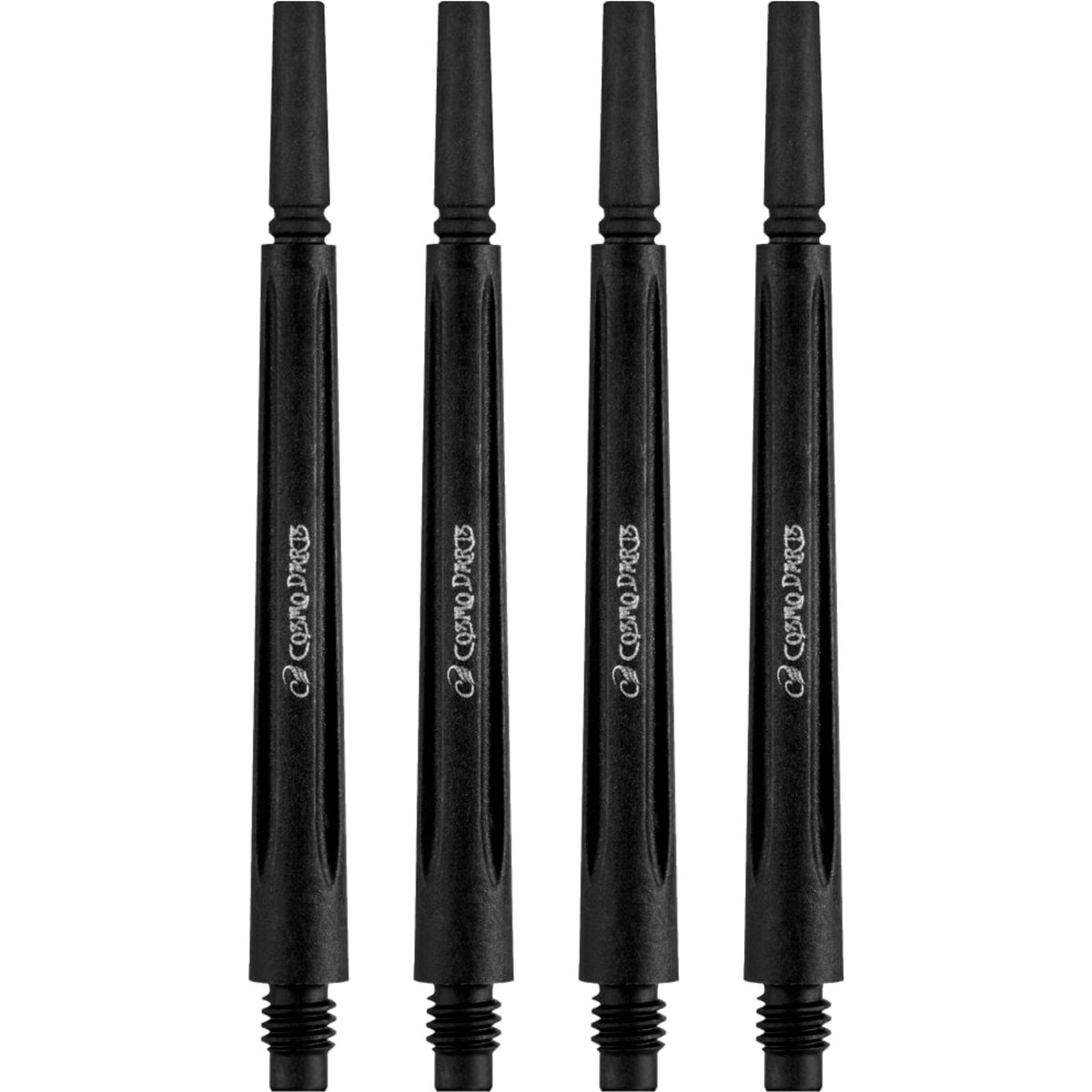 Dart Shafts - Cosmo - Fit Shaft Carbon - Black - Normal - Spinning - Dart Shafts - 4 Pack #8 (42.5mm)