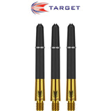 Target - Carbon Ti Pro Gold Hybrid Dart Shafts - Intermediate (42mm)