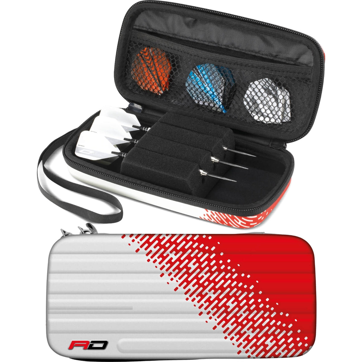 Dart Cases - Red Dragon - Monza Dart Case - Red &amp; White 
