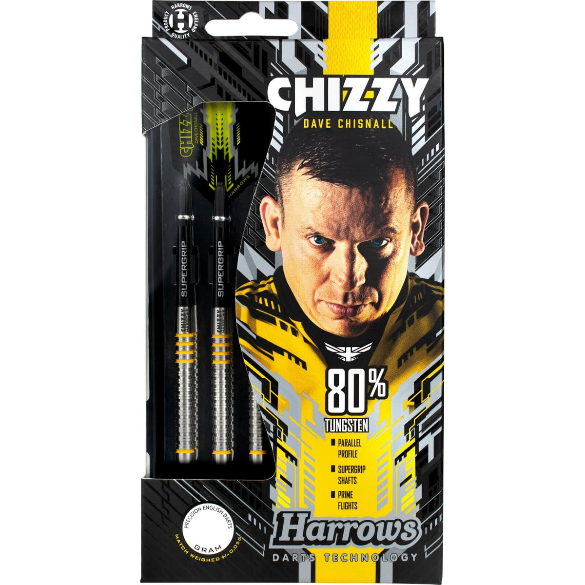 Darts - Harrows - Chizzy - Dave Chisnall Darts - Steel Tip - 80% Tungsten - 21g 22g 23g 24g 25g 26g 