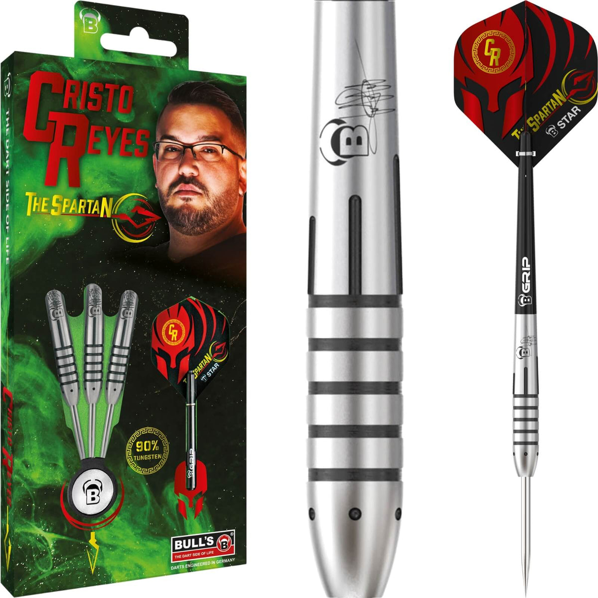 Darts - BULL&#39;S - Cristo Reyes Darts - Steel Tip - 90% Tungsten - 21g 23g 