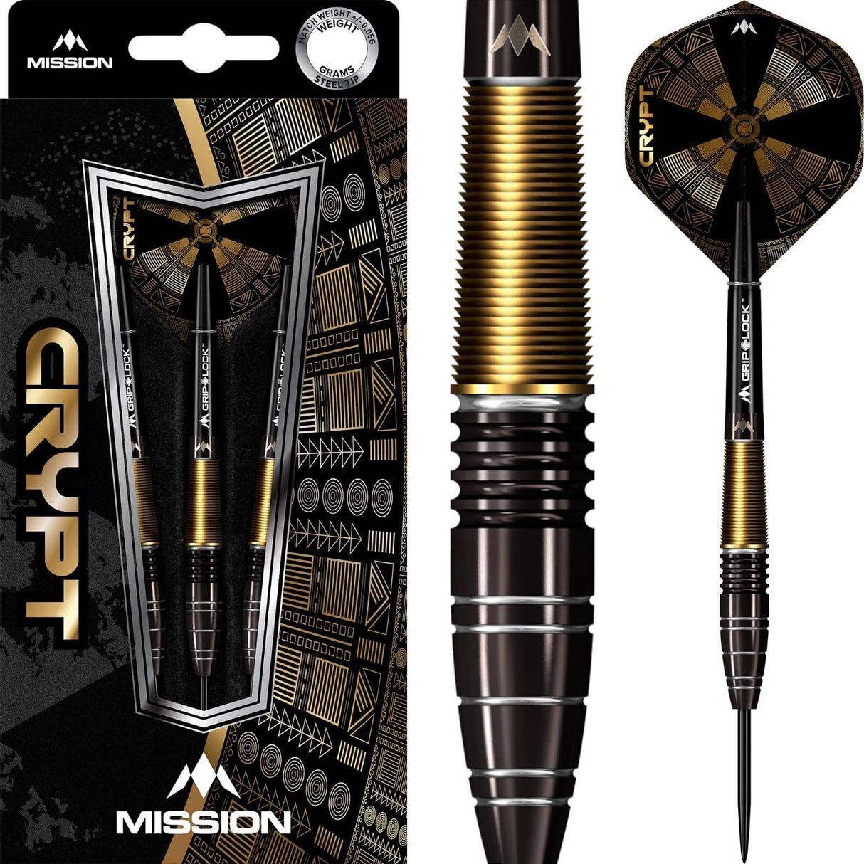 Mission - Crypt M1 Darts - 90% Tungsten - 22g 24g -