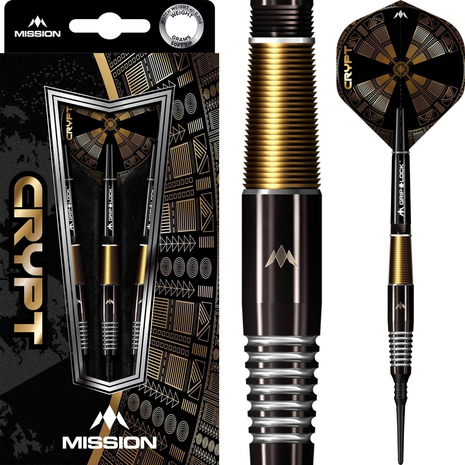 Darts - Mission - Crypt M2 Darts - Soft Tip - 90% Tungsten - 21g 