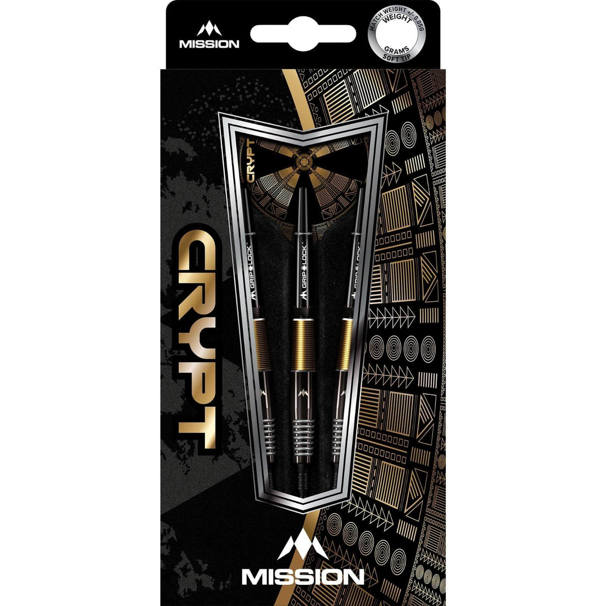 Darts - Mission - Crypt M2 Darts - Soft Tip - 90% Tungsten - 21g 